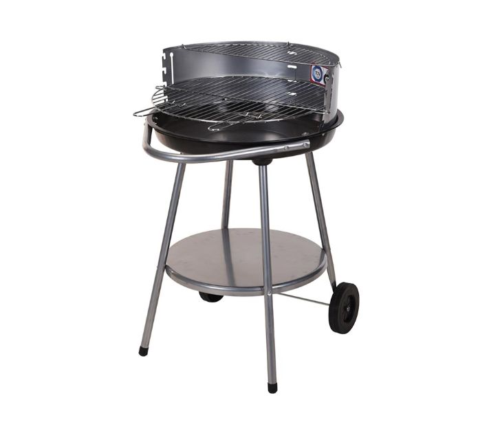 Φορητή Ψησταριά Μπάρμπεκιου Barbeque Κάρβουνου με Ροδάκια, 52x81 cm, BBQ Grill