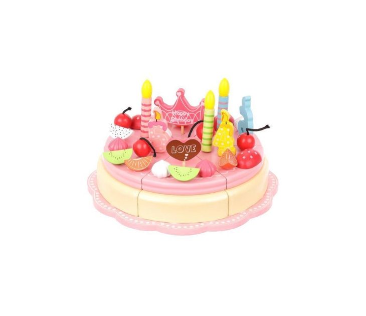 Σετ Παιχνίδι Τούρτα Γενεθλίων 48 τεμαχίων με πιάτα σερβιρίσματος, Cutting birthday cake set