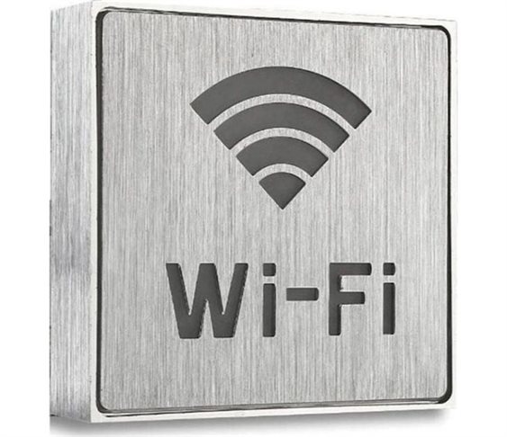 Φωτιζόμενη Πινακίδα Αλουμινίου Wi-Fi (11