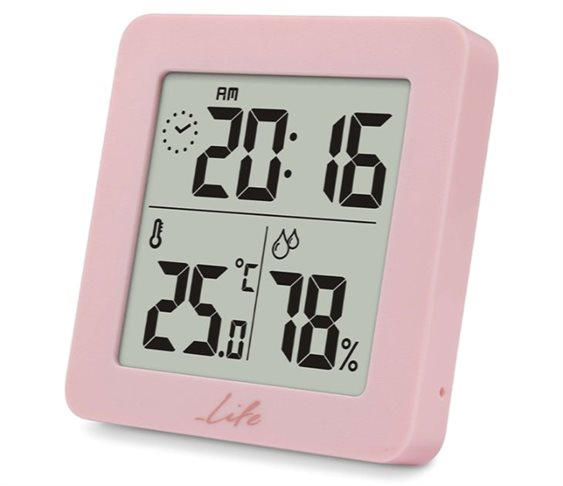 Ψηφιακό Θερμόμετρο & Υγρόμετρο με Ρολόι 