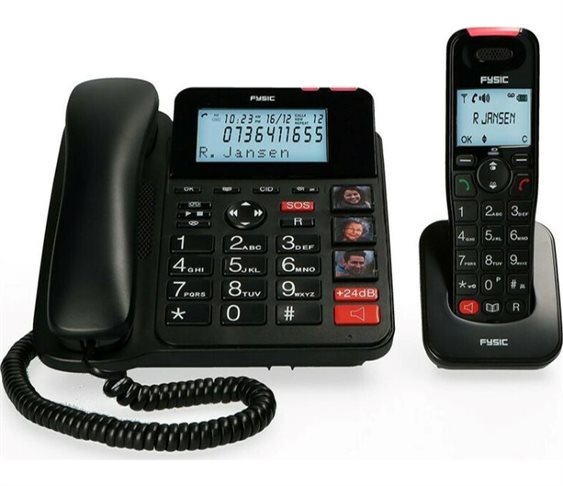 Fysic FX-8025 Ασύρματο Τηλέφωνο Duo με A