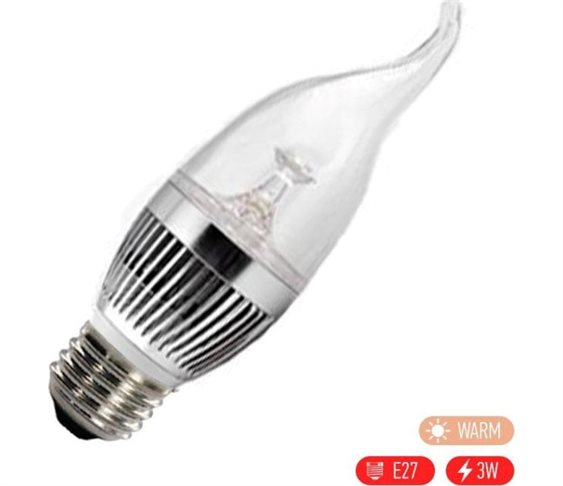 Βιδωτή λάμπα - κερί LED E27/3W 240 lm - 